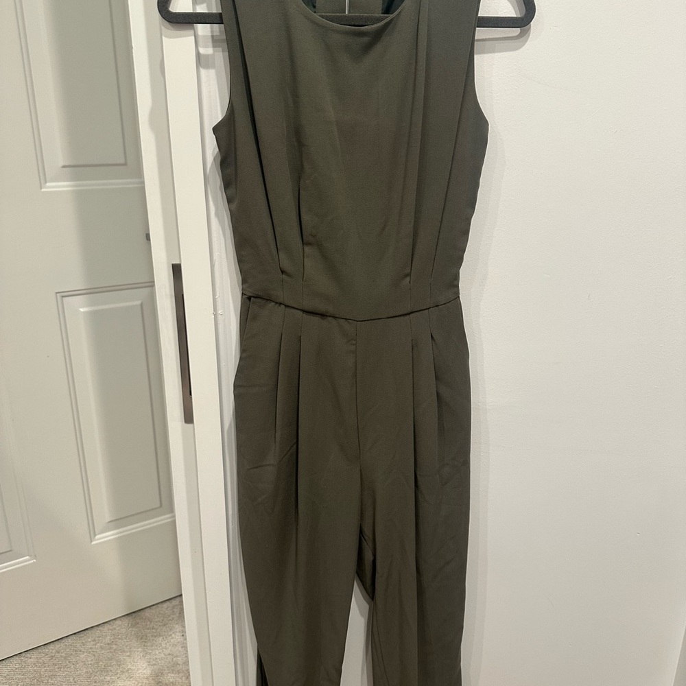 ASOS Khaki Sleeveless Jumpsuit